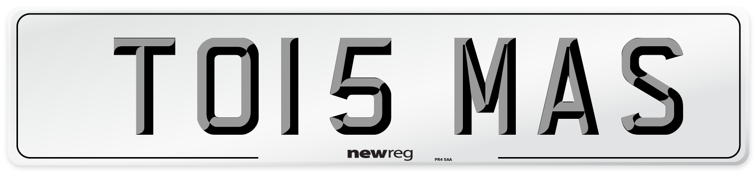 TO15 MAS Number Plate from New Reg